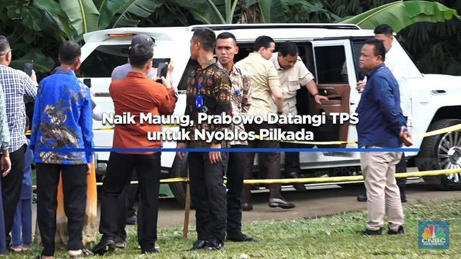 illini news Naik Maung, Prabowo Datangi TPS untuk Nyoblos Pilkada